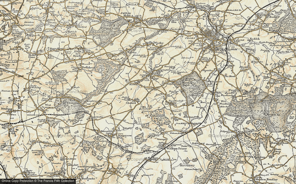Old Map of Nunney Catch, 1897-1899 in 1897-1899