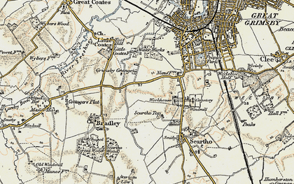 Old map of Nunsthorpe in 1903-1908