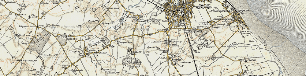 Old map of Nunsthorpe in 1903-1908