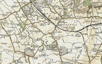 Old map of Nunthorpe in 1903-1904