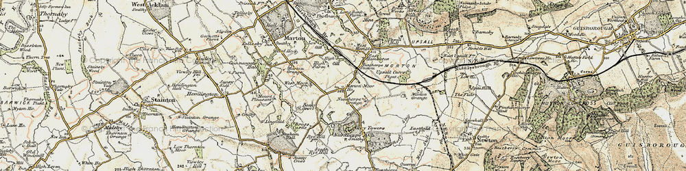 Old map of Nunthorpe in 1903-1904