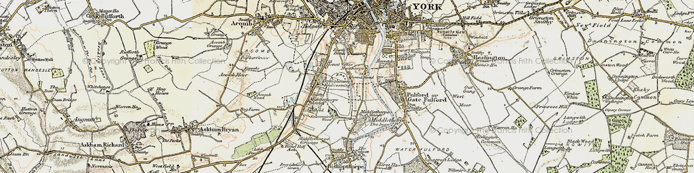 Old map of Nunthorpe in 1903