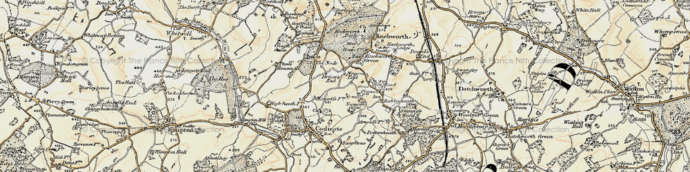 Old map of Nup End in 1898-1899