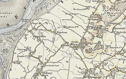 Old map of Nupdown in 1899-1900