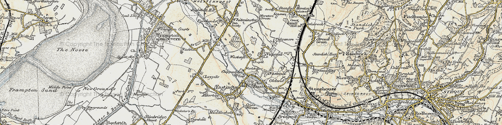 Old map of Nupend in 1898-1900