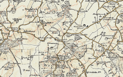 Old map of Nuper's Hatch in 1898