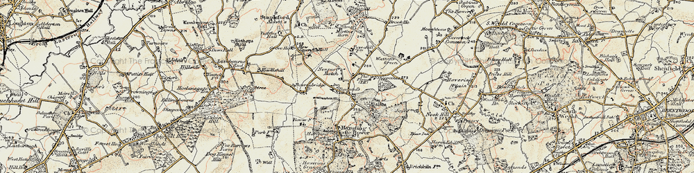 Old map of Nuper's Hatch in 1898