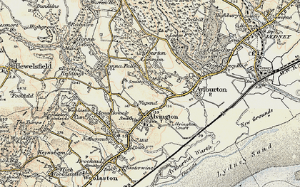 Old map of Nuppend in 1899-1900