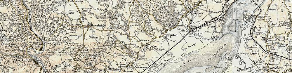 Old map of Nuppend in 1899-1900