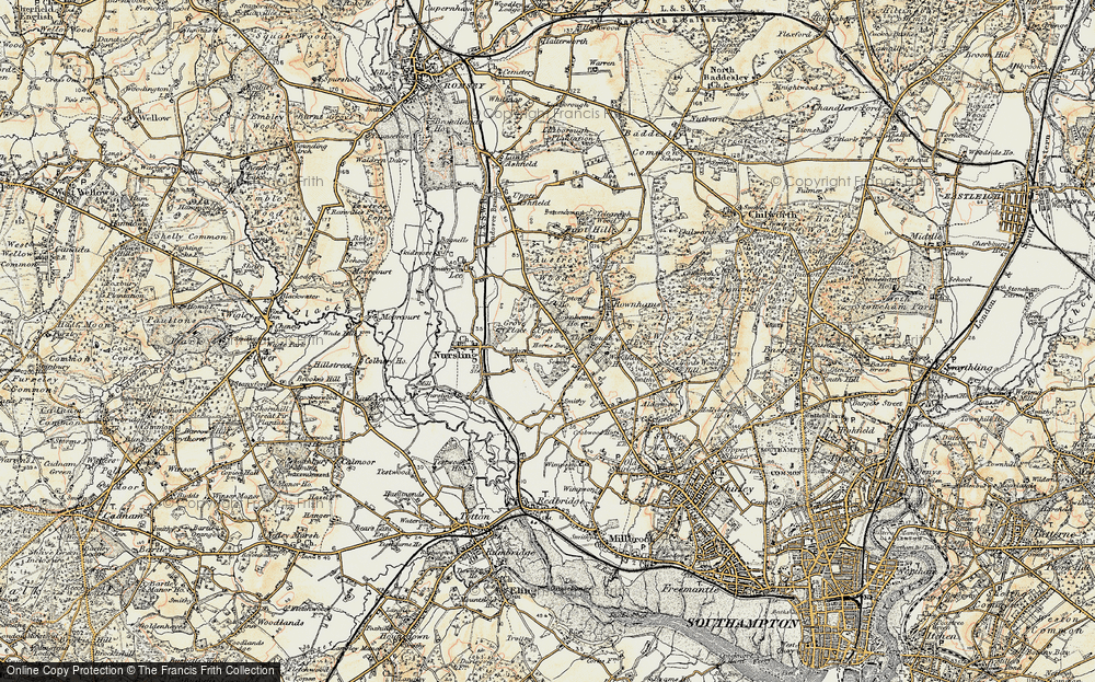 Old Map of Nursling, 1897-1909 in 1897-1909