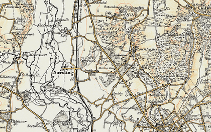 Old map of Nursling in 1897-1909