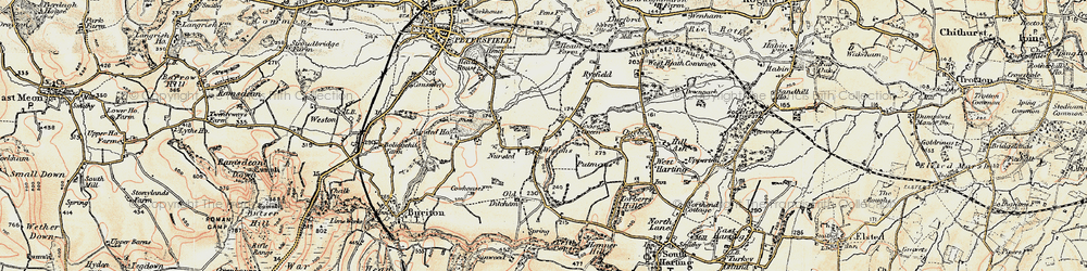 Old map of Nursted in 1897-1900