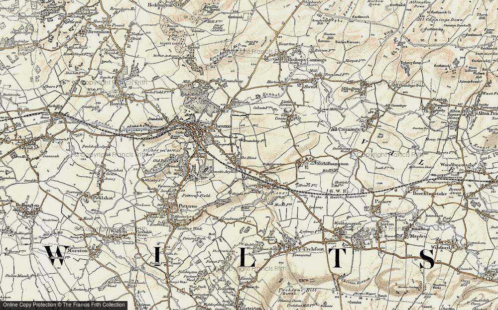 Old Map of Nursteed, 1898-1899 in 1898-1899