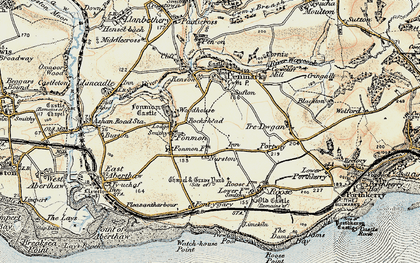 Old map of Nurston in 1899-1900