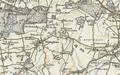 Old map of Nurton in 1902