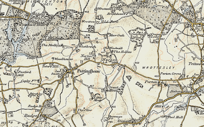 Old map of Nurton Hill in 1902