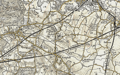 Old map of Nut Grove in 1903