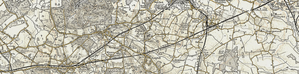 Old map of Nut Grove in 1903