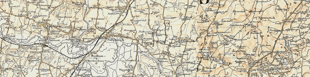 Old map of Nutbourne Common in 1897-1900