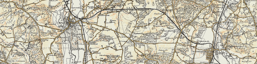 Old map of Nutburn in 1897-1909