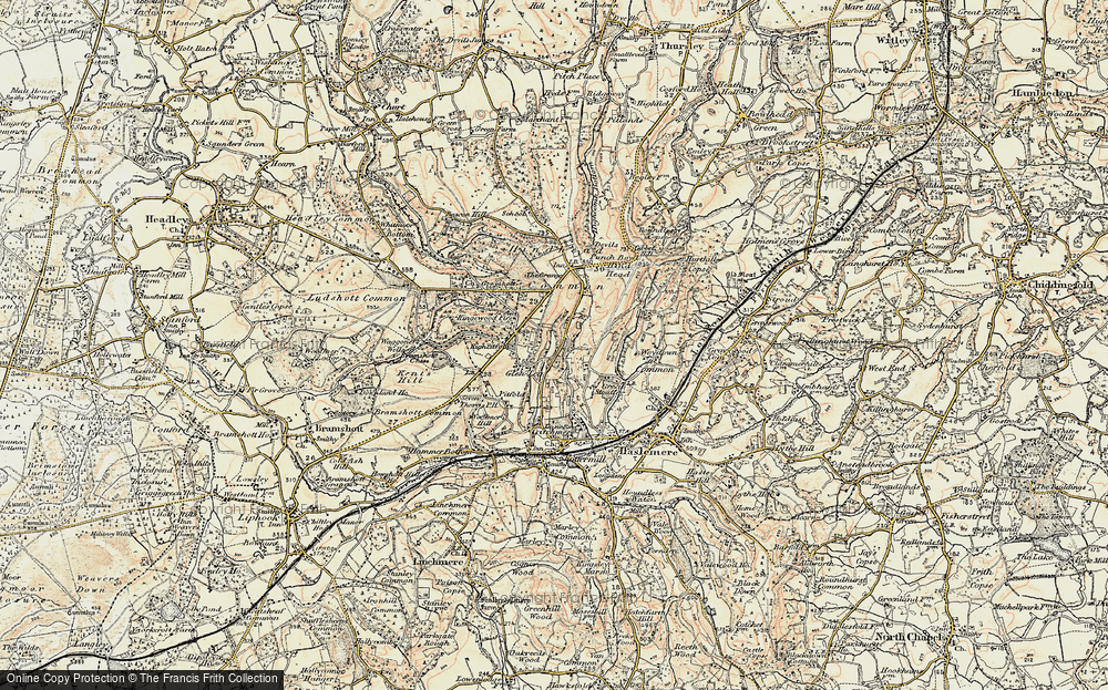 Old Map of Nutcombe, 1897-1909 in 1897-1909
