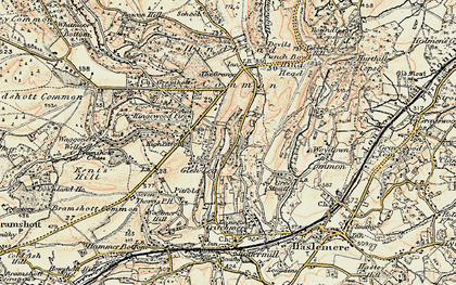 Old map of Nutcombe in 1897-1909