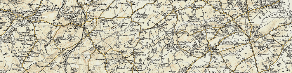 Old map of Tibhall in 1900-1903