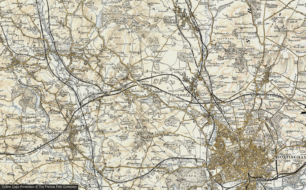 Old Map of Nuthall, 1902-1903 in 1902-1903