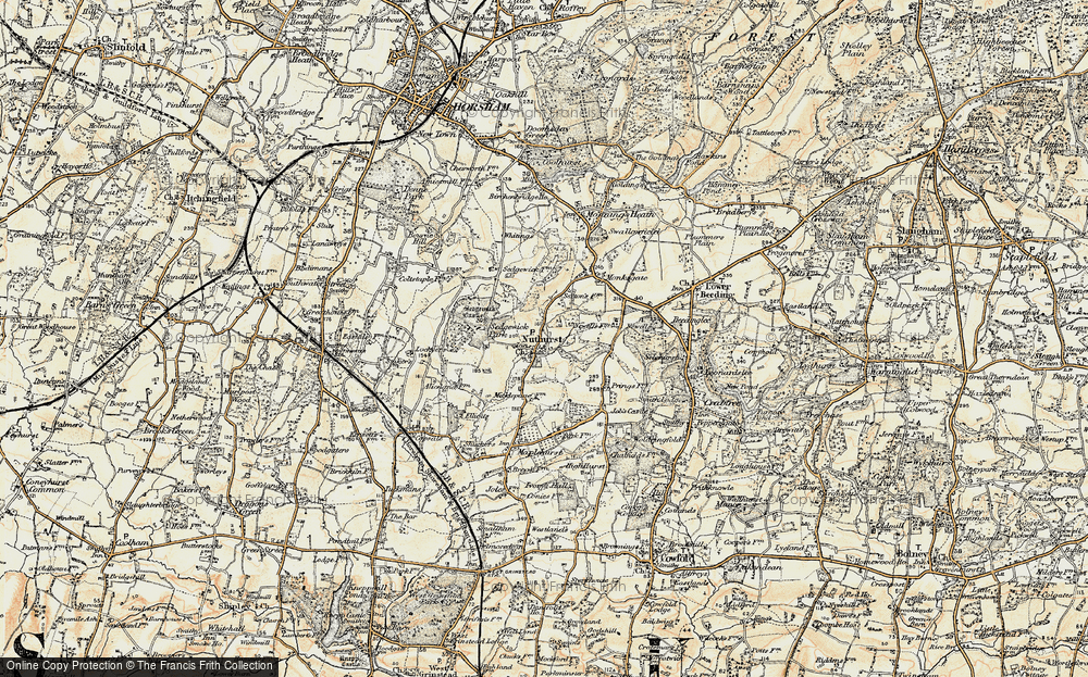 Old Map of Nuthurst, 1898 in 1898