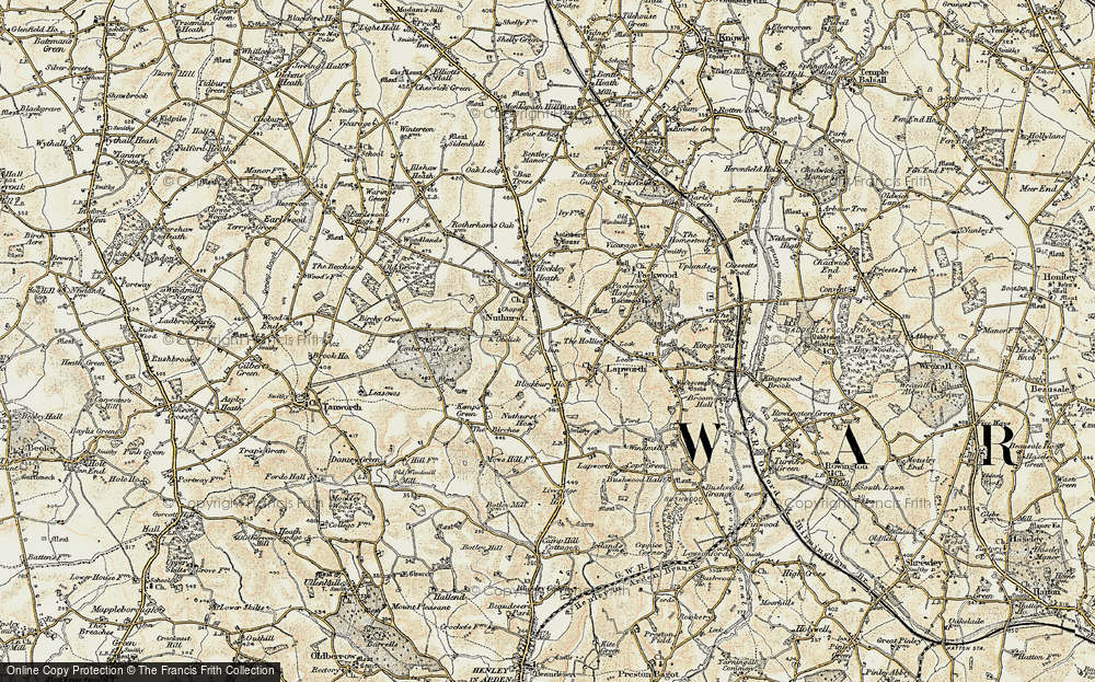Old Map of Nuthurst, 1901-1902 in 1901-1902