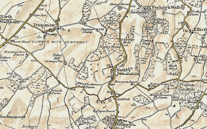 Old map of Nutley in 1897-1900
