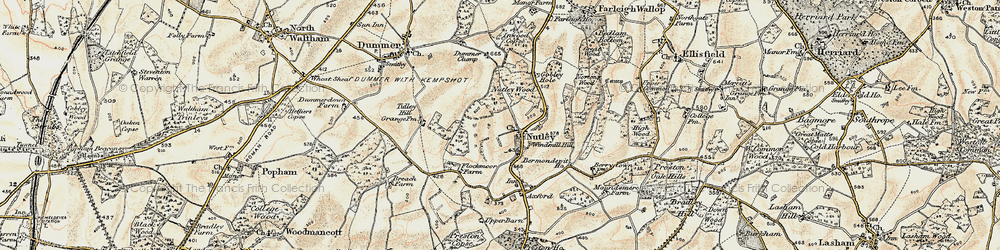Old map of Nutley in 1897-1900