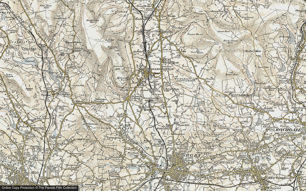 Old Map of Nuttall, 1903 in 1903