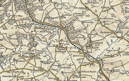 Old map of Lapfordwood Ho in 1899-1900