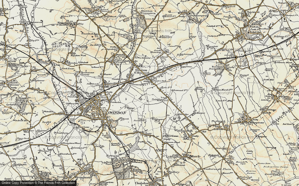 Old Map of Nythe, 1897-1899 in 1897-1899