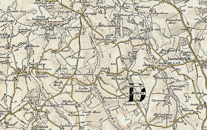 Old map of Oak Cross in 1899-1900