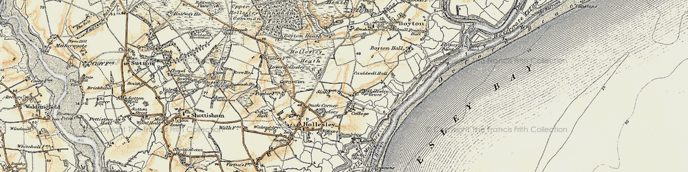 Old map of Hollesley Bay in 1898-1901