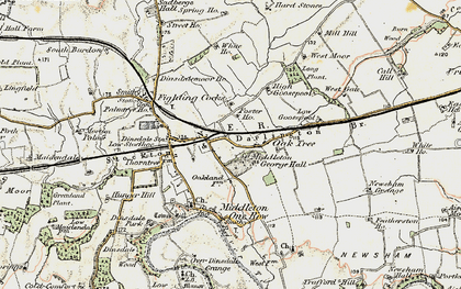 Old map of Durham Tees Valley Airport in 1903-1904