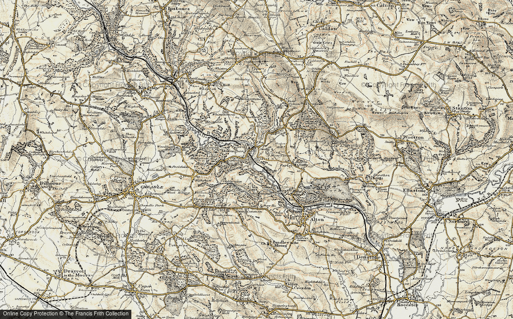 Old Map of Oakamoor, 1902 in 1902