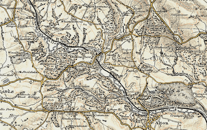 Old map of Oakamoor in 1902