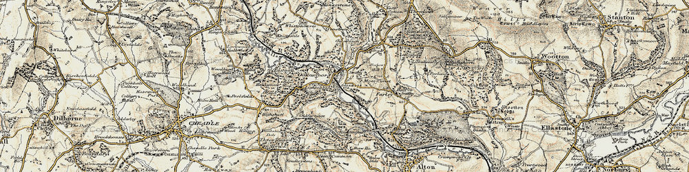 Old map of Oakamoor in 1902