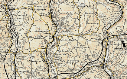 Old map of Oakdale in 1899-1900