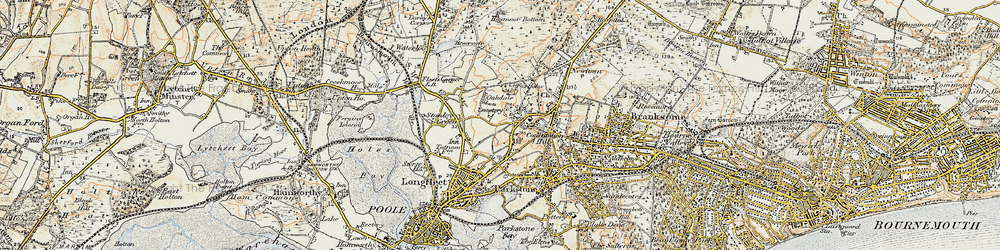 Old map of Oakdale in 1899-1909