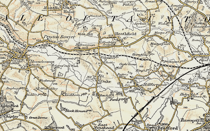 Old map of Oake in 1898-1900