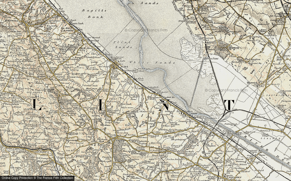 Old Map of Historic Map covering Lead Brook in 1902-1903