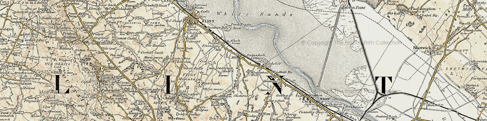 Old map of Oakenholt in 1902-1903