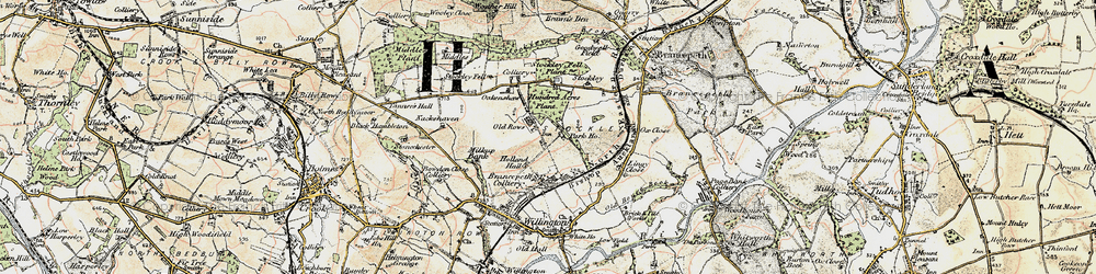 Old map of Brawn's Den in 1901-1904