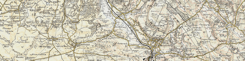 Old map of Oaker in 1902-1903