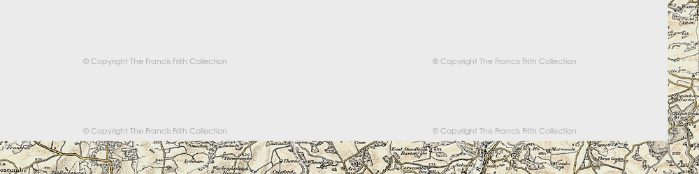 Old map of Oakfordbridge in 1898-1900