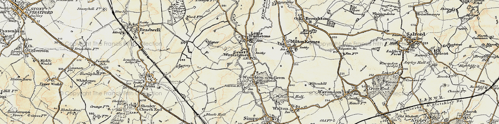 Old map of Newlands in 1898-1901